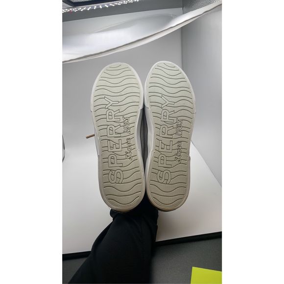 SPERRY ⛵️Women Sneaker SIZE 8 GREY/NAVY BLUE - Picture 5 of 5